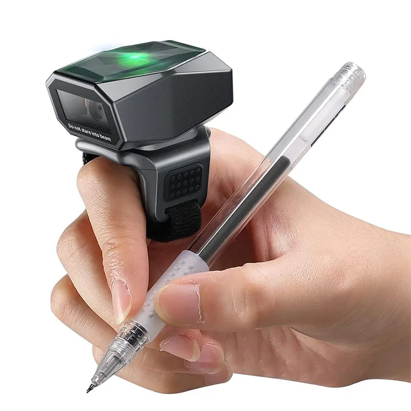 Barcode Scanner Wireless - Eyoyo Ring Finger 2D Mini Pocket