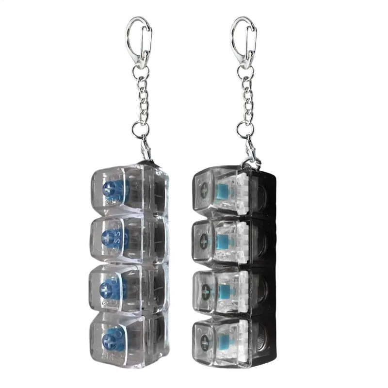 Electronics Gadgets For Kids - LED Keyboard Keychain Fidget Toys Crystal