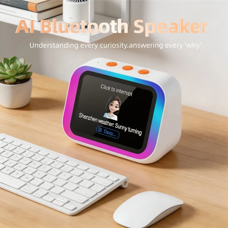 Digital Alarm Clock - AI Bluetooth Speaker 5.4 AI voice