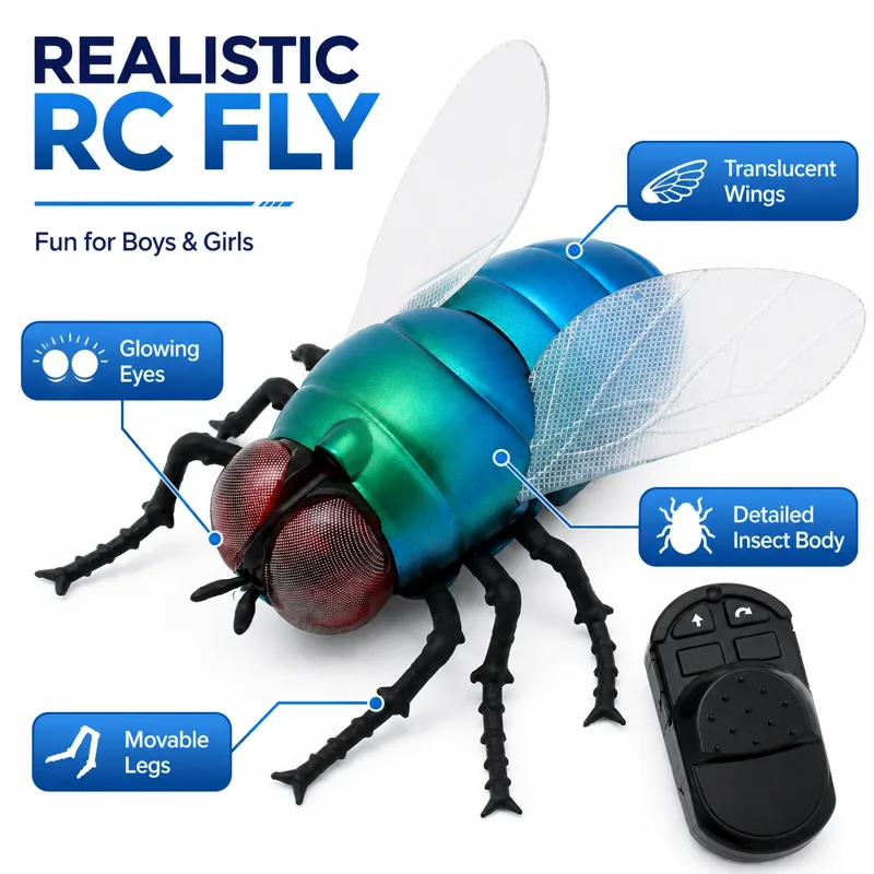 Electronics Gadgets For Kids - Infrared RC Fly Toy Realistic Fake
