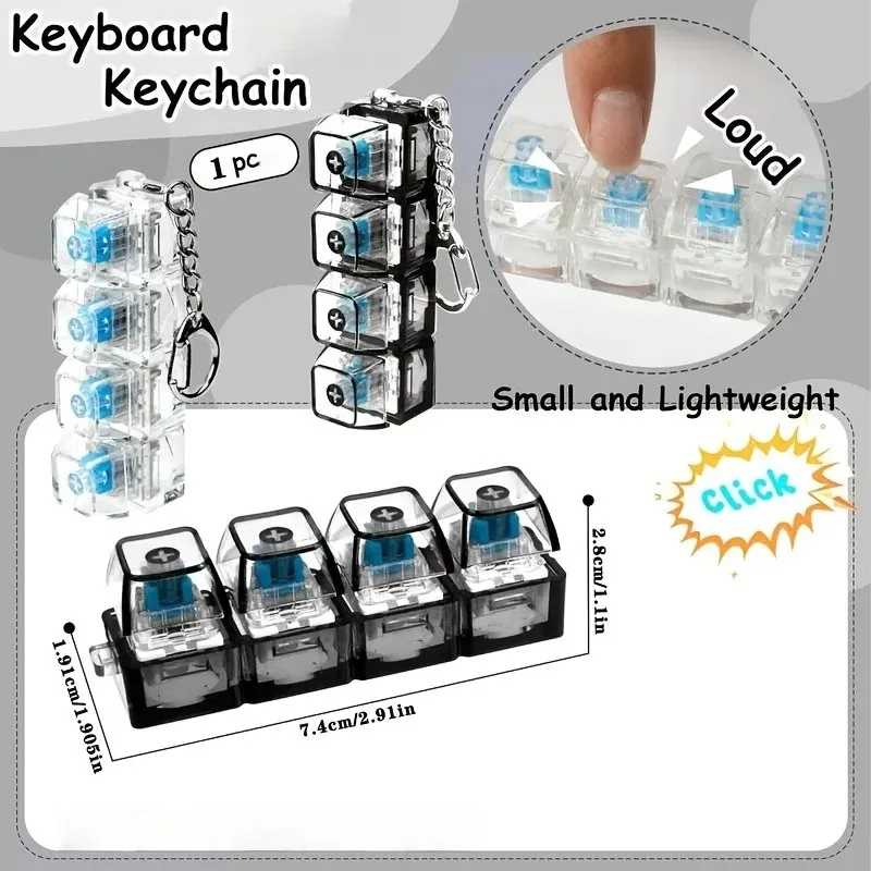 、/LED Keyboard Keychain Fidget - đánh giá và giá Electronics Gadgets For Kids