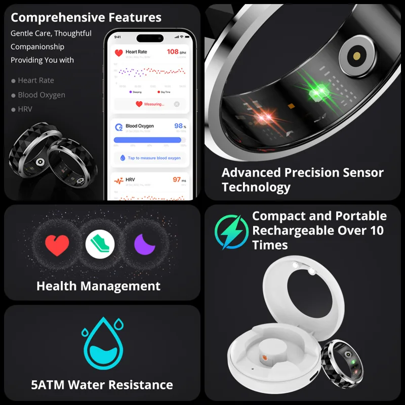 2024 COLMI R11 Smart Ring, Fid - đánh giá và giá Smart Ring Health