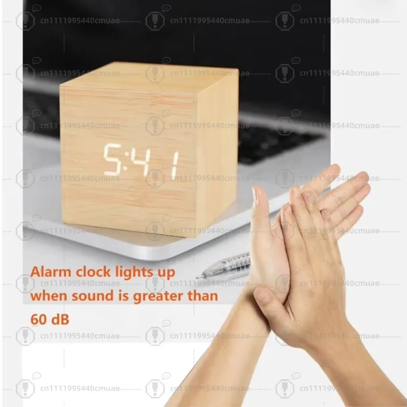Digital Alarm Clock Wooden Lig - đánh giá và giá Digital Alarm Clock