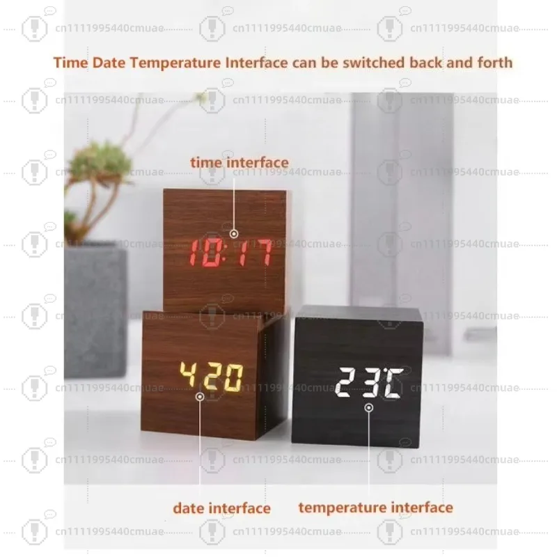 Digital Alarm Clock Wooden Lig - đánh giá và giá Digital Alarm Clock
