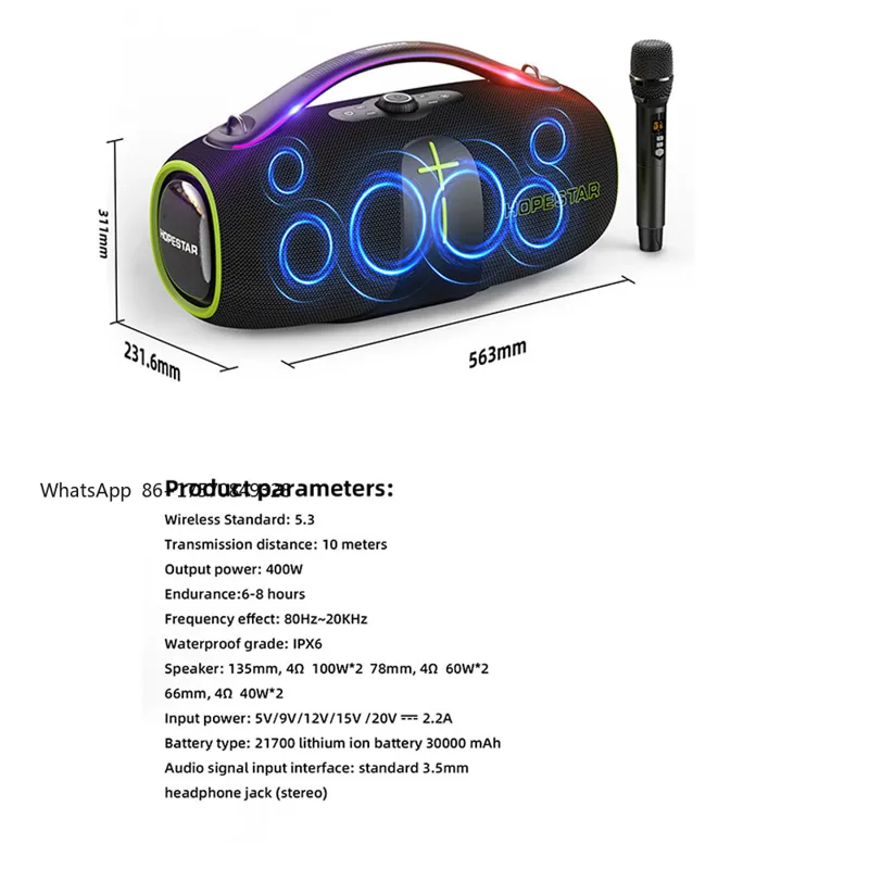 Factory HOPESTAR A85 Outdoor H - đánh giá và giá Bluetooth Speaker Waterproof