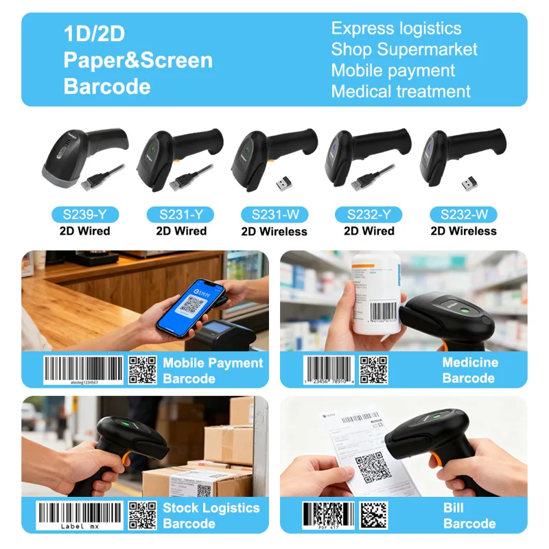 2D 1D Handheld Wireless Barcod - đánh giá và giá Barcode Scanner Wireless