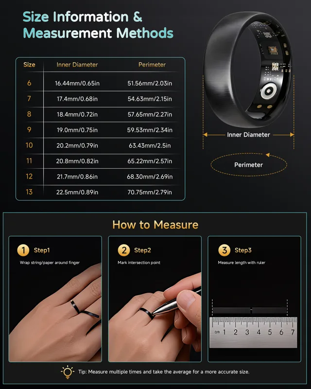 AURA Matt Smart Ring Fitness S - đánh giá và giá Smart Ring Health