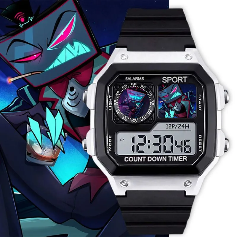 Hazbin Hotel Charlie Alastor L - đánh giá và giá Digital Alarm Clock