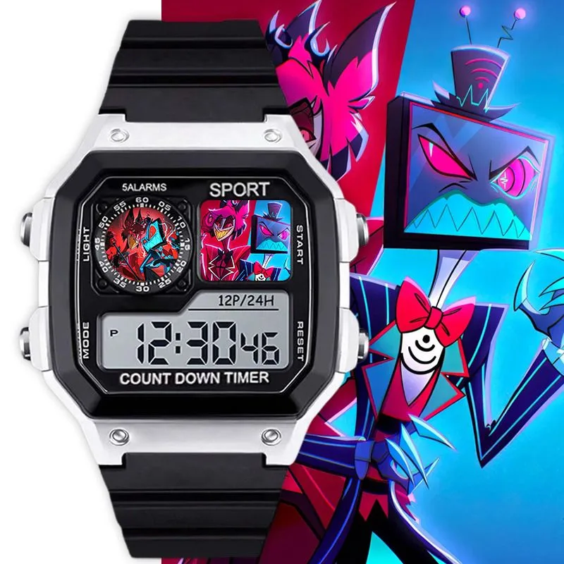 Hazbin Hotel Charlie Alastor L - đánh giá và giá Digital Alarm Clock