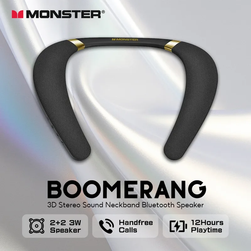 New Monster Boomerang Neck Ban - đánh giá và giá Bluetooth Speaker Waterproof